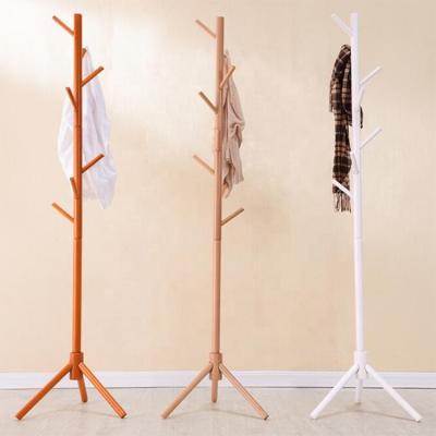 China (Others)Adjustable Modern Standing Bamboo Wooden Coat Storage Hanger Racks for sale