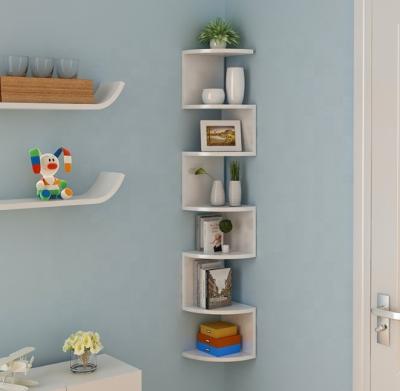 China Wholesale Cheap Floating Easy Assembly Solid Wood Wall Corner Shelf for sale