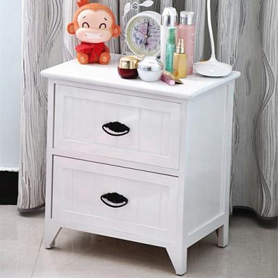 China Modern White Solid Wood Convertible Night Stand with 2 Drawers for sale