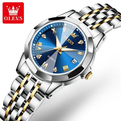 China Newest OLEVS 9931 Date Girl Waterproof Clock Watches Stainless Steel Strap Date Display Automatic Luxury Women Watch For Women for sale