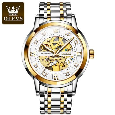 China Olevs 9901 Chronograph Cool Fashion Men Watch Band Stainless Steel Automatic Mechanical Watch Set Feature Luxury Men's Watch for sale