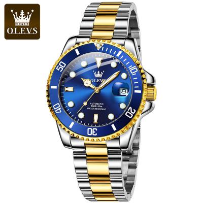 China Olevs 6650 Date Watches Men Business Brand Automatic Stainless Steel Top Automatic Watch Luxury Mechanical Wrist Reloj Hombre for sale