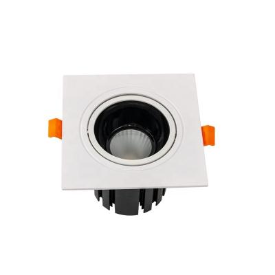 China Modern 10w 15w Led Spot Light Adjustable Die Casting Alu White Square Recessed Shatterproof Downlight for sale