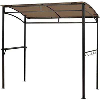 China Outdoor Gazebo Tent 7ft Grill Gazebo Patio BBQ Canopy with Shelf Hooks and Serving Storage, Curved Grill Shelter with Steel Frame for sale