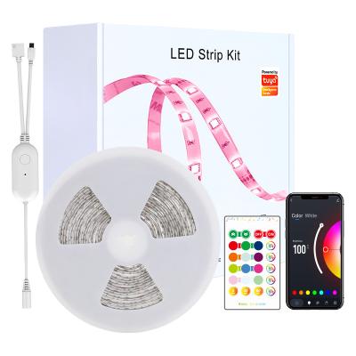 China LANDSCAPE 12V Smd flexible 5050 RGB 15M Led Strip Light with Sync Music Smart Controller led strip light for sale