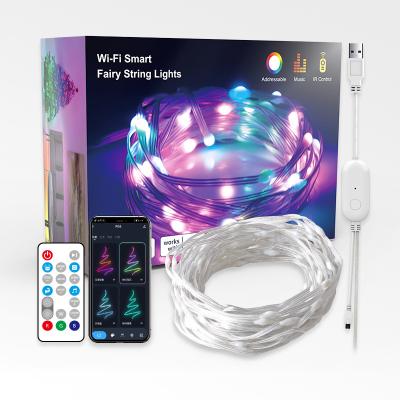 China LANDSCAPE Smart Led Light Strip RGB Colorful 2811 Led Christmas Holiday Lighting Smart Fairy Lights String for sale