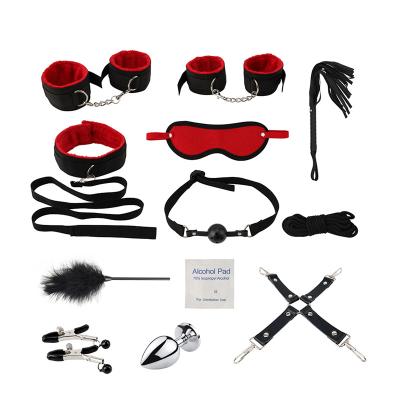 China Open Mouth Gag Bondage Set S14 10pcs Bondage Set Silicone Mouth Sex Toy Bondage Costume Adult SM Product Erotic SM Game Ball Gag Open Harness for sale