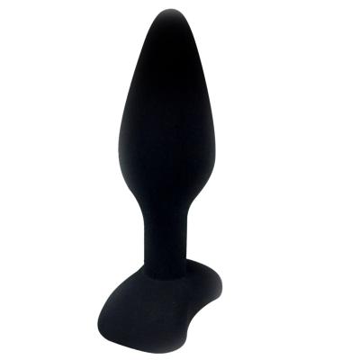 China Multi Size Soft Black Full Silicone Masturbation GF Gay Toy Set Portable Butt Plug Anal Vagina Anal Plug for sale