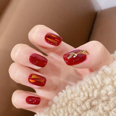 China Easy Apply Nail Art Hot Sale Beauty Personal Care False Nails Laser Stickers for sale