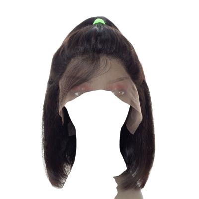 China Popular Brazilian Silky Straight Wave Color Women Hair Wigs With 13X4 Lace Front Black Straight Bob Hair Wig for sale