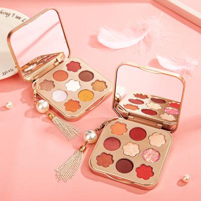 China Low MOQ Waterproof In Stock 9 Eyeshadow Palette Colors Square Shimmer Vegan Makeup Richly Pigment for sale