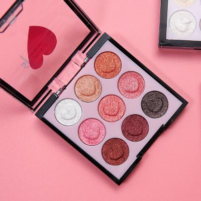 China Low MOQ High Quality Long Lasting Waterproof Makeup Shimmer Eyeshadow Cosmetic Palette for sale