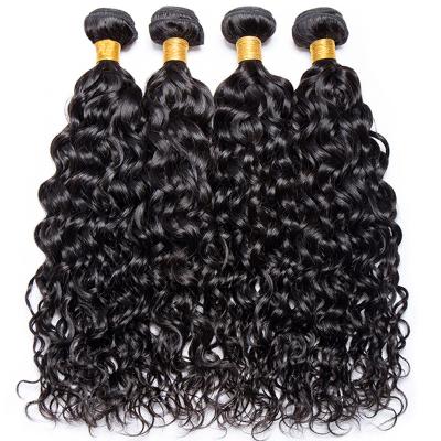 China Silky Straight Wave Ready To Ship 10A 100g Brazilian Peruvian Hair Bundles Inch Lace Closure Water Wave Curtain Hair Extension for sale