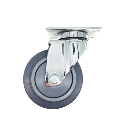 Κίνα Universal PIVOT 4Inch TPR Furniture Wheel Food Cart Trolley Caster Wheel Caster προς πώληση