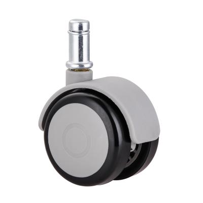 Κίνα 50mm TPU Double Wheel Traditional Furniture Casters Rustic Ring Stem Handle 2 Inch Furniture Casters With Brake 11nn*22mm Tpu+nylon 44.3mm προς πώληση