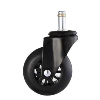 China Modern 70mm Nylon Roller Office Chair Caster Wheel Swivel Handle Ring Stem Furniture Caster Wheels Wholesale for sale