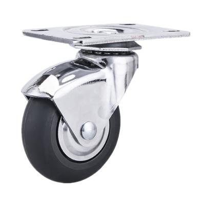 Κίνα 2 and 3 inch traditional factory price China manufacture swivel black elastic rubber caster wheels προς πώληση