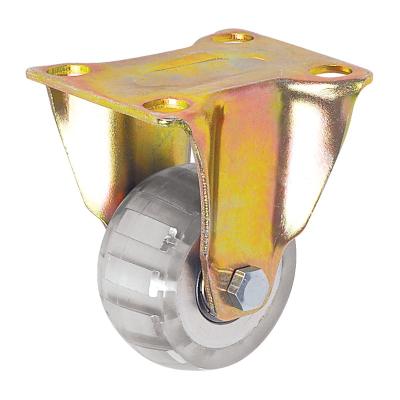 Китай Cast PU 2 Inch Aluminum Transparent Small PU Fixed Caster 75 kg продается