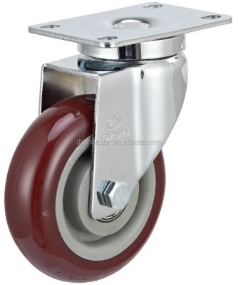 China Flat Free Plastic Swivel Casters Wheels Flat Free Caster Plastic Wheel 2.5mm / 3.0mm 1 1/4 Rim Medium Duty Caster In CN; GUA 4IN - à venda