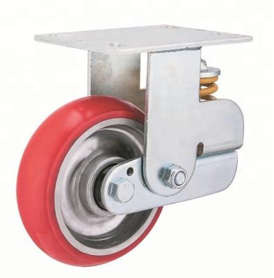 China Other Heavy Duty Shock Absorbing Caster With Iron Core PU Wheel for sale