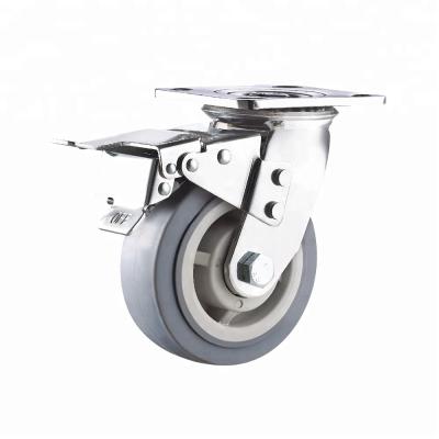 China High Quality Industry Heavy Duty Low Cost TPR Caster Wheels Plastic Rim Te koop