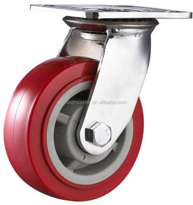 China Heavy Duty Industrial Type PU Caster PIVOT Wheel And Swivel Caster for sale