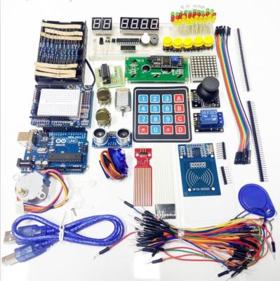 China - Starter Kit for Arduino Uno R3 Breadboard Kit Basic Simple Studying Noise/Water Level/Humidity/Distance Sensing, LED Control for sale