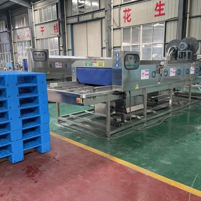 China Automatic tray/crate/pallet/washing machine pallet seal for plastic tray/tunnel basket washing machine for sale