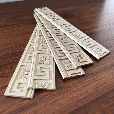 China Home Decoration House Decorative Molding Beech Wood Wooden Moldings Carving Greek Key Wooden Moldings for sale