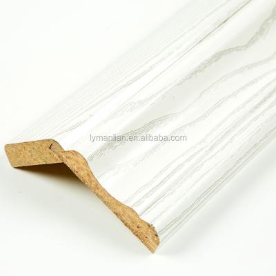 China Home Pretty Melamine Architrave Door Decoration Paper Wood Trimming Crown Molding CNC Wood Rotation for sale