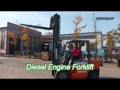 K20 Diesel Engine Forklift 2 Tons 16km/h Max. travel speed