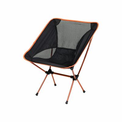 China Japanese Outdoor portable aluminum alloy folding moon chair, leisure breathable chair surface, camping aluminum alloy folding chair for sale