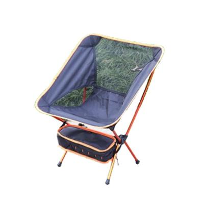 China Japanese Outdoor Folding Chair Convenient Ultra Light Leisure Lazy Reclining Chair Camping Beach Fishing Aluminum Alloy Moon Chair for sale