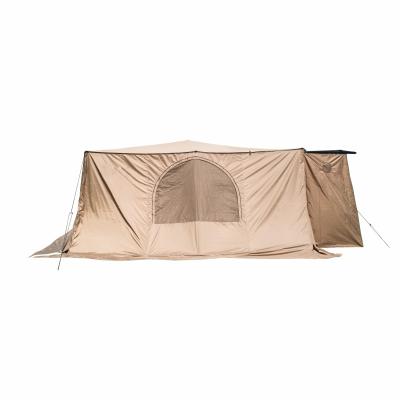 China Straight Bracing Type 270 degrees Wholesale Shell Car Awning Rainproof Camping Retractable 4x4 Camping Car Awning Tent Car Roof Side Awning Canopy for sale