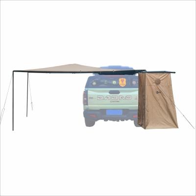 China Straight Bracing Type Wholesale 270 Awning Foldable Car Canopy Car Camping Tent Outdoor Side Portable Car Shade Canopy for sale