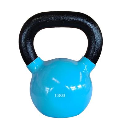 China Universal High Quality Color Vinyl Coated Cast Iron Kettlebell Cast Steel Vinyl Coated Kettlebell for sale