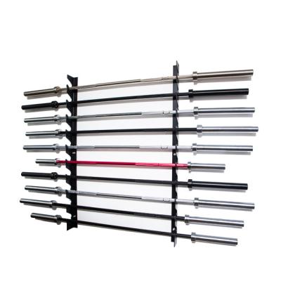 China Durable Professional Barbell Rack Thickened Barbell Rack Wall Mounted Barbell Storage Rack for sale