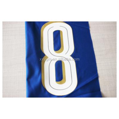 China Factory Price Durable Plastisol Heat Transfer Sticker Heat Transfer Numbers For Soccer Shirts for sale