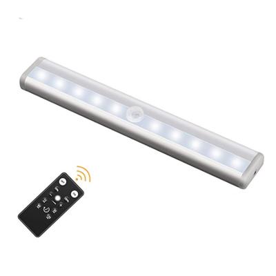 China LED Wall Mounted Remote Control Cool White Light Led Night Lamps Universal Source Wardrobe Night Sensor Light for sale