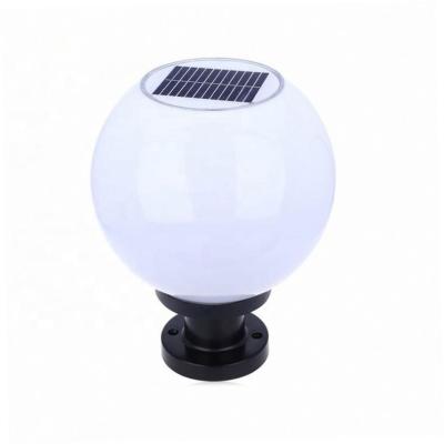 China Warm White Outdoor Led Solar Garden Globe Gate Post Pillar Light Park Landscape Garden Street Lights for sale