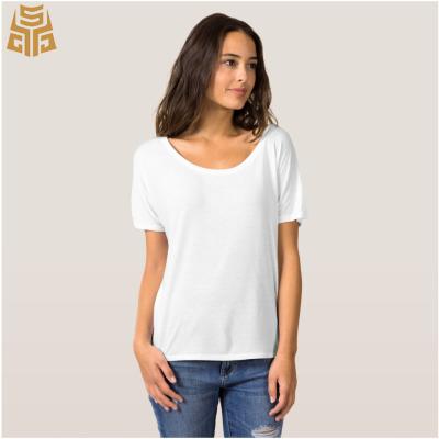 China Short Sleeve Slouchy Friend Anti-Pilling Friend Big Neck T-Shirt Women for sale