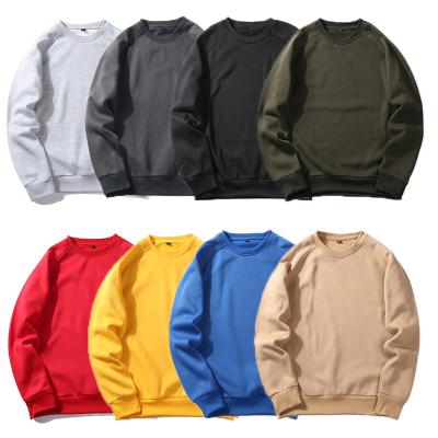 China Anti-pilling custom design no pocket empty round neck men's cotton fleece hoodies sweatshirt for sale