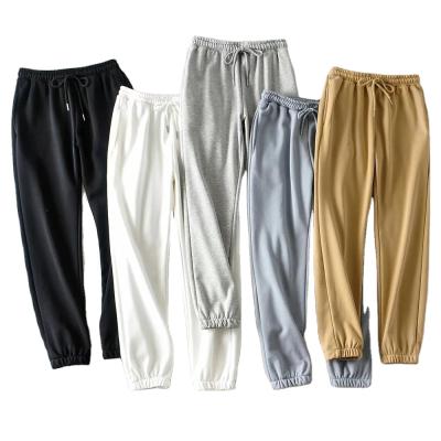 China Anti-pilling Terry Women Casual Elastic Bottom French high quality trotters pants high waist drawstring pleated women sweatpants for sale