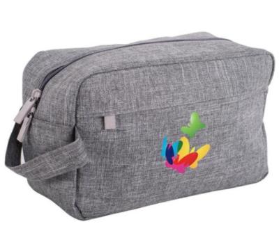 China Polyester Polyester Cosmetic Bag With Front Zipper Pocket for sale