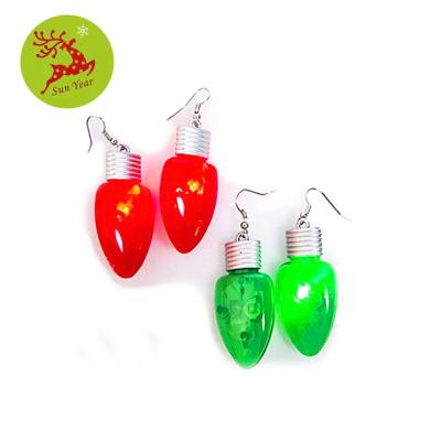 China Fast Flashing Gift LED Light Up Christmas Light Bulb Flashing Earring for sale