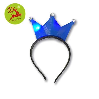 China LED Fast Flashing Multicolor Flashing Light Up Crown Headband For Gift for sale