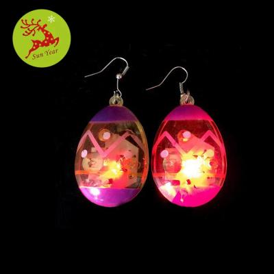 China Gift LED Light Easter Holiday Egg Fast Flashing Flashing Earring for sale