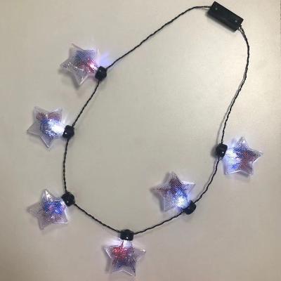 China New Years/Chirstmas Decorations Wholesale LED Light Up Necklaces Party Glowing String Lights Decoration For New Year for sale