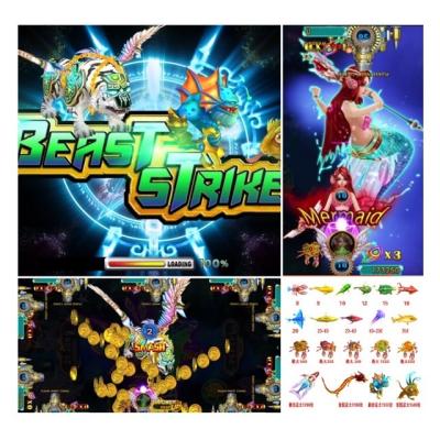 China Slot fish machine for sale beast attacking fishing game console 55 or 85 inch fishing game 2/4/6/8/10 table game machine for sale