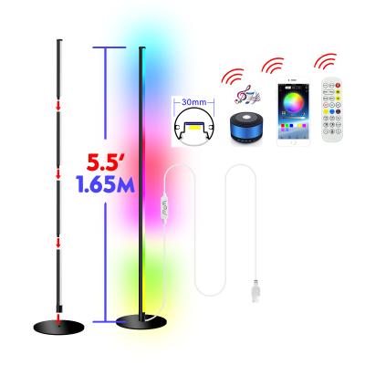 China New Arrival Modern RGB Floor Light Remote Control Music Corner Night Light Minimalist Decorative Led Lamps for sale